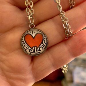 Keith Haring Love Charm Necklace